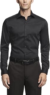 Van Heusen Mens Dress Shirt Slim Fit Ultra Wrinkle Free Flex Collar Stretch