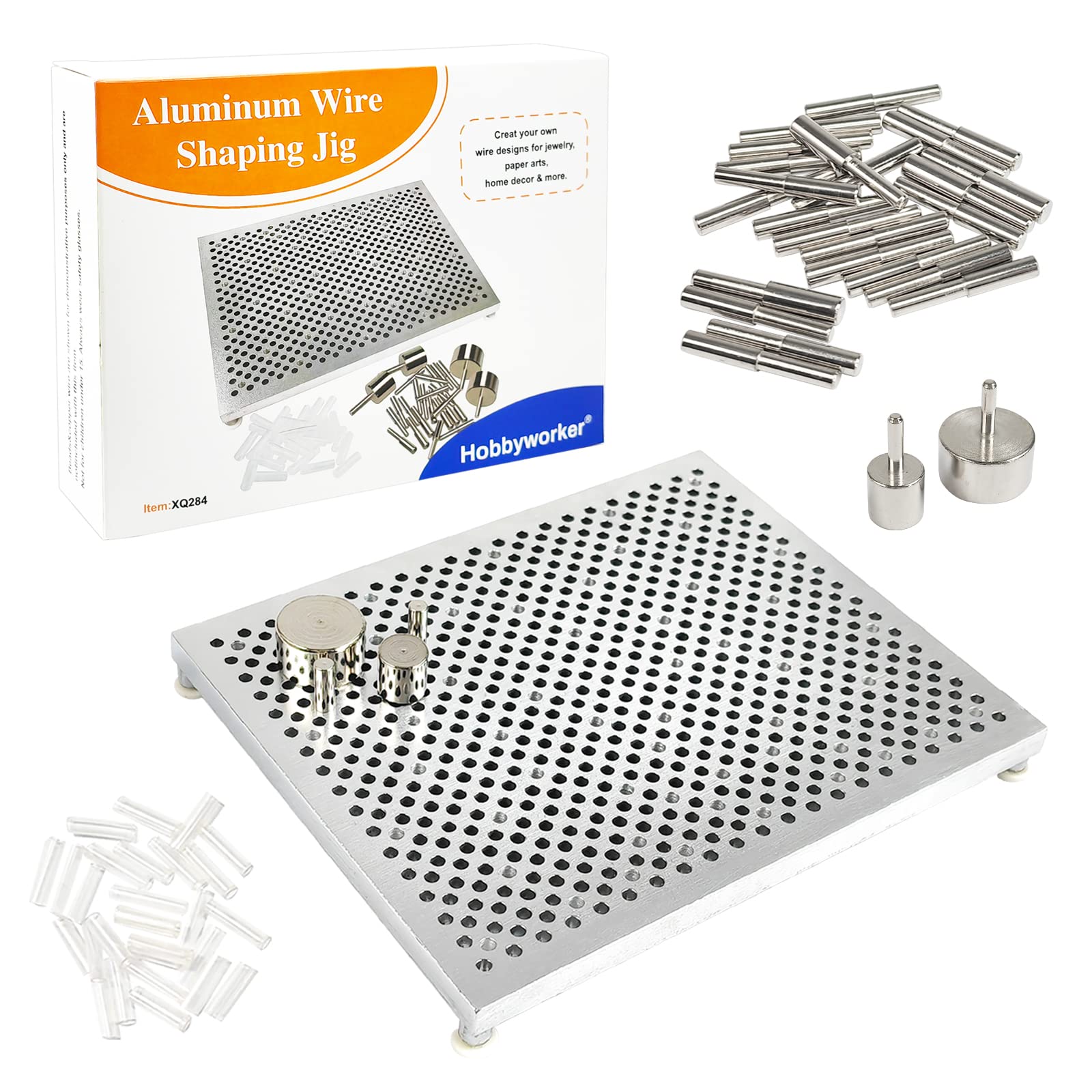 Hobbyworker Wire Bending Jig with 30 Metal pegs for Jewelry Making Tools | Wire 