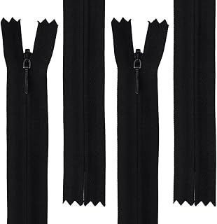 40 Pieces 21.5 Inch Nylon Invisible Zippers Bulk Zippers Supplies for Custom Sewing, Crafts, Clothing, Sewing, DIY, Craft, Special(Black)
