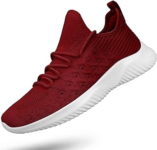 Feethit Women's Hiking Shoes Non-Slip Breathable Lightweight Gym Sneaker, Burgundy