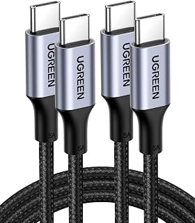 UGREEN 100W USB C to USB C Cable, Fast Charging, 2-Pack, 3.3ft, Black | For iPhone 18/17/16/15, MacBook Pro/Air, iPad Pro/Air/Mini, Galaxy S26/S25/S24, XPS, Pixel, Switch. Built-in E-marker chip
