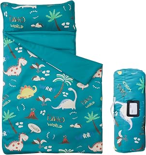 MORAIS Toddler Nap Mat with Pillow and Blanket, 52" x 20" Lightweight and Soft Nap Mat for Preschool, Daycare, Travel Sleeping Bags