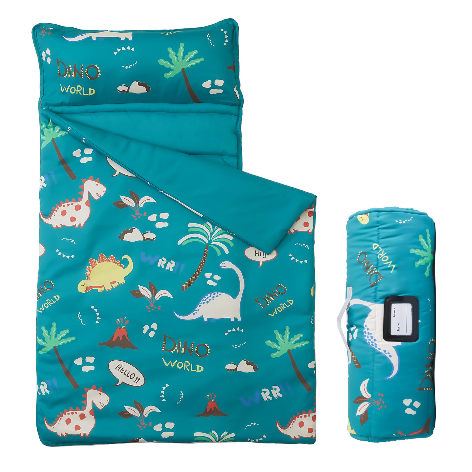 MORAIS Toddler Nap Mat with Pillow and Blanket, 52" x 20" Lightweight and Soft N