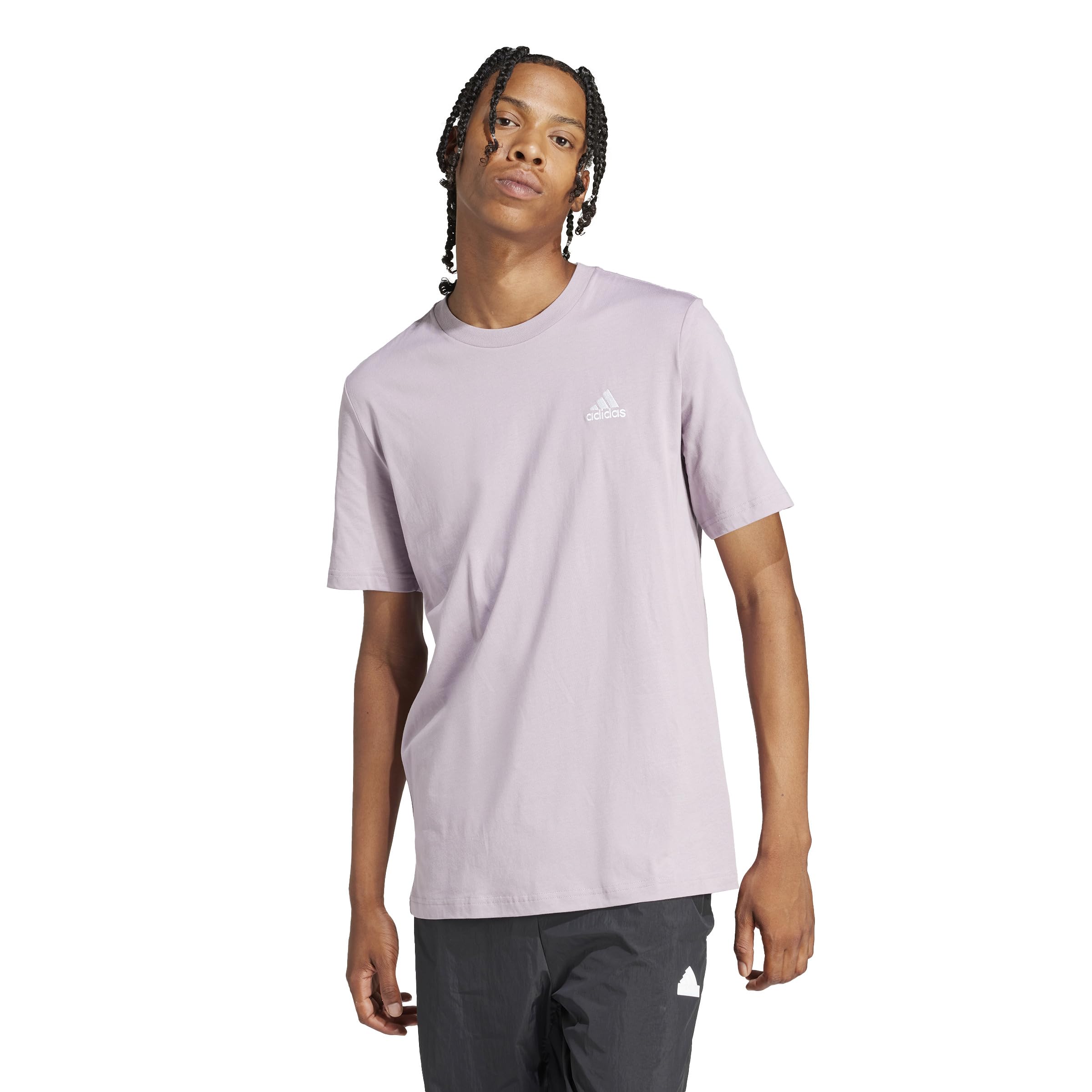 adidas Essentials Single Jersey Embroidered Small Logo Tee Men's T-Shirt (Pack o