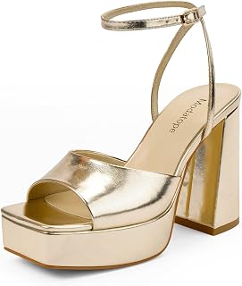 Modatope Platform Heels for Women Chunky Heel Open Toe Ankle Strap Sandals