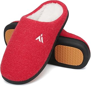 Mishansha Mens Womens Memory Foam Open Back Slippers Size 3-15