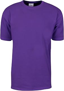 Shaka Wear Men's T Shirt – Max Heavyweight Cotton Short Sleeve Crew Neck Plain Tee Top Tshirts Regular Big Tall Size S-7XL