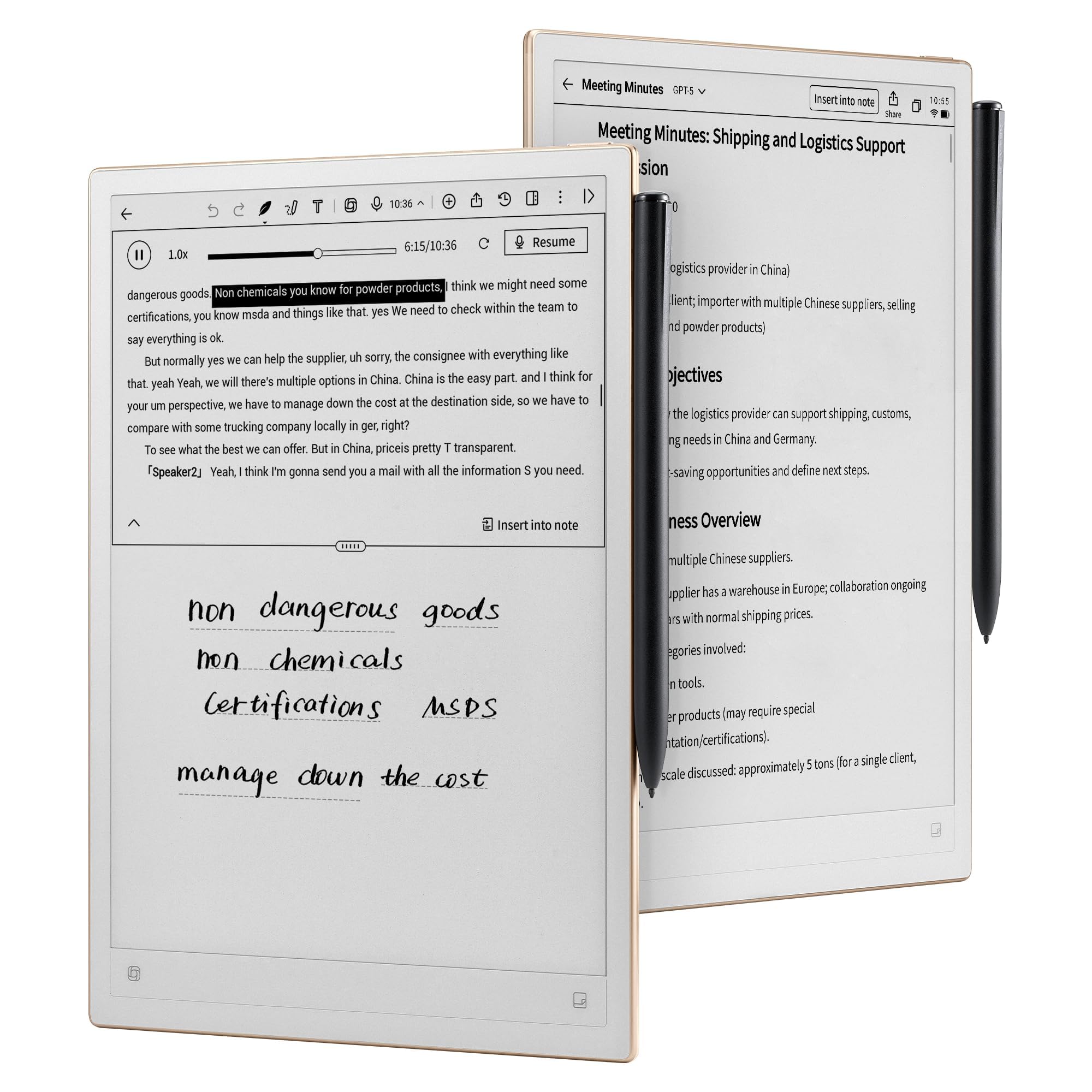 iFLYTEK AINOTE 2, AI Note Taking Tablet for Meeting, 10.65" E-Ink Tablet, Ultra-