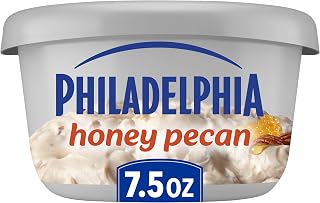 Philadelphia Flavored Cream Cheese Spread, Honey Pecan, 7.5 oz | for Easy Dinner or Dinner Sides No Artificial Preservatives, Flavors, or Dyes, Made With Fresh Milk & Real Cream