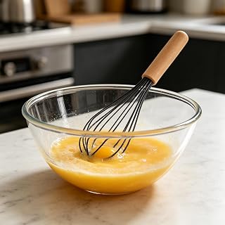 1 x Silicone Kitchen Utensils with Wooden Handle, Heat Resistant, Non-Stick, Cooking Tool for Frying Stirring Bake and Serve Durable and Easy to Clean
