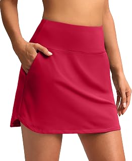 16'' Skorts for Women with 4 Pockets Athletic Tennis Golf Skirt