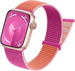 Sport Bands Compatible with Apple Watch Bands 42mm 44mm 45mm 49mm 38mm 40mm 41mm Unisex Elastic Adjustable Braided Nylon Strap for iWatch Series