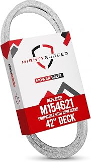 MightyRugged M154621 John Deere X300 X304 X310 42" Deck Belt Replacement | Also fits Z245 EZtrak with 48-inch deck, serial numbers up to 100000 - Aramid cord V-belt, 0.559" x 146.24"
