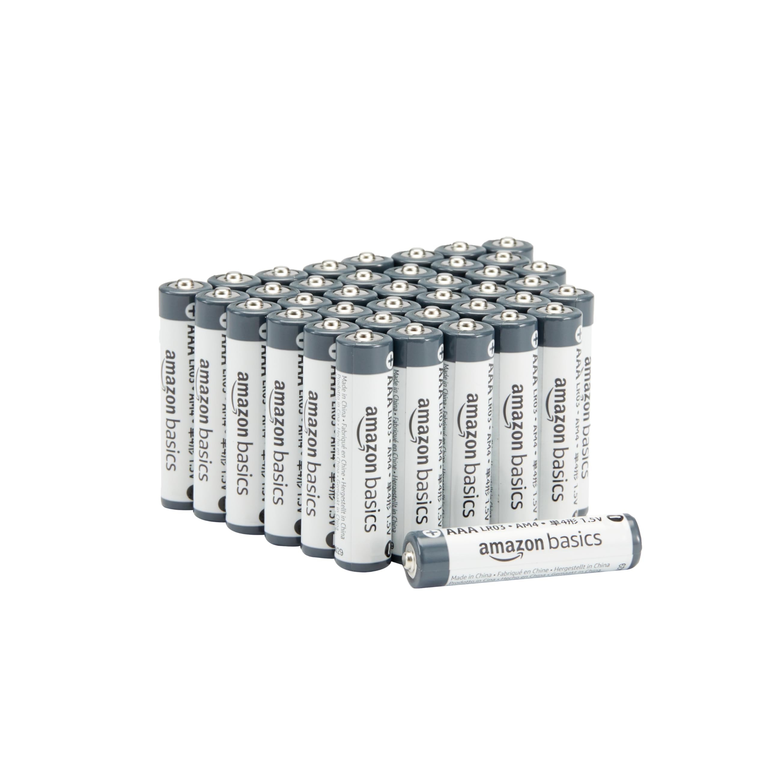 Amazon Basics - Pack of 40 AAA alkaline industrial batteries, 1.5 volts, 5 year 
