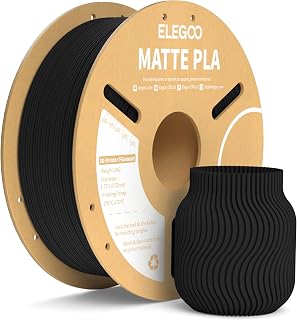 ELEGOO Matte PLA Filament 1.75 1kg Black | Dimensional Accuracy +/- 0.03mm, 3D Filament Spool, for Most 3D Printers