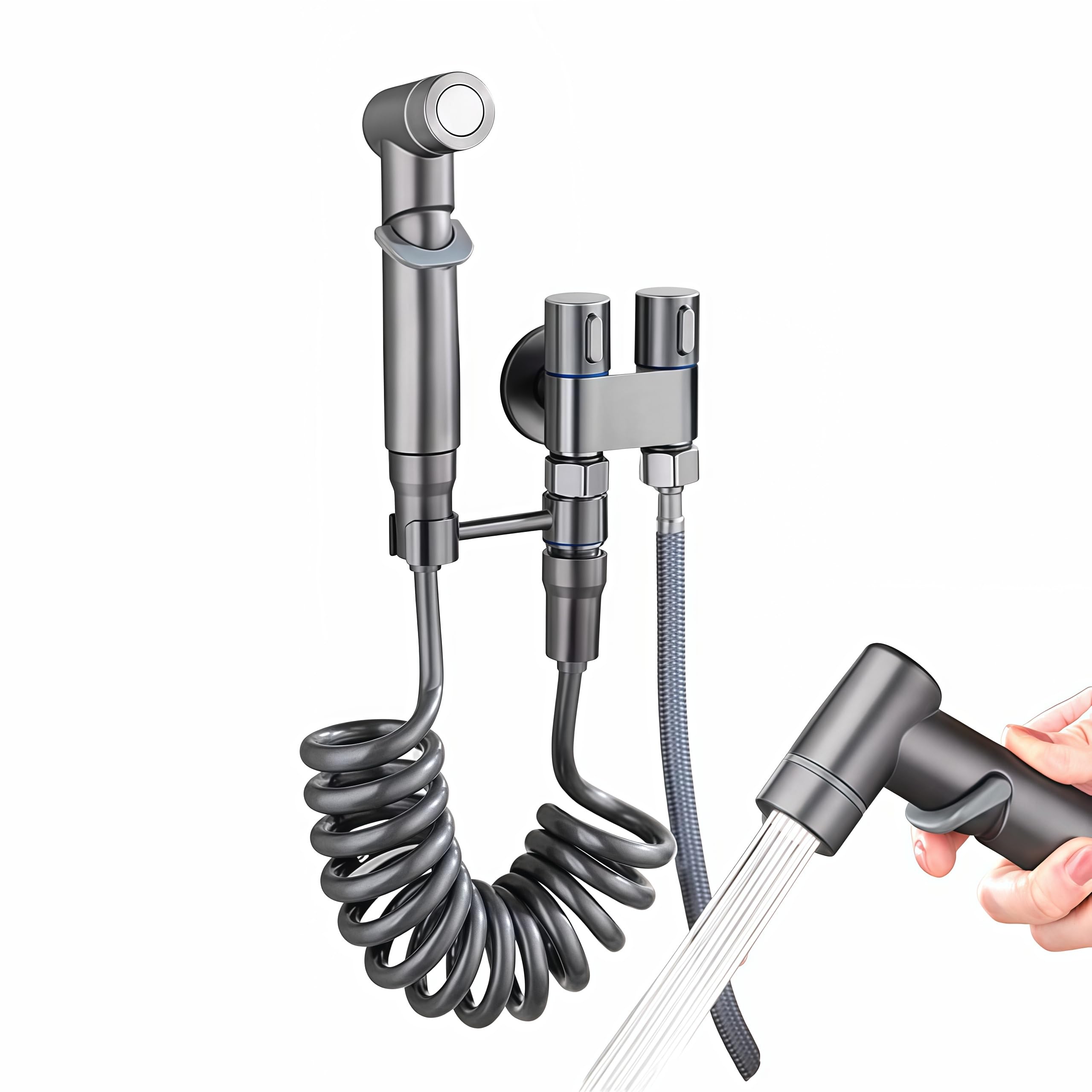 1-In-2-Out Dual Control Valve, Bathroom Faucet Double Handle Dual Control, Dual 