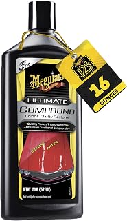 Meguiar's Ultimate Compound, Pro-Grade Car Scratch Remover, 15.2 Oz | Paint Correction Compound , Removes Defects , Adds Gloss & Shine, Single Stage and Clear Coat Scratch Removal