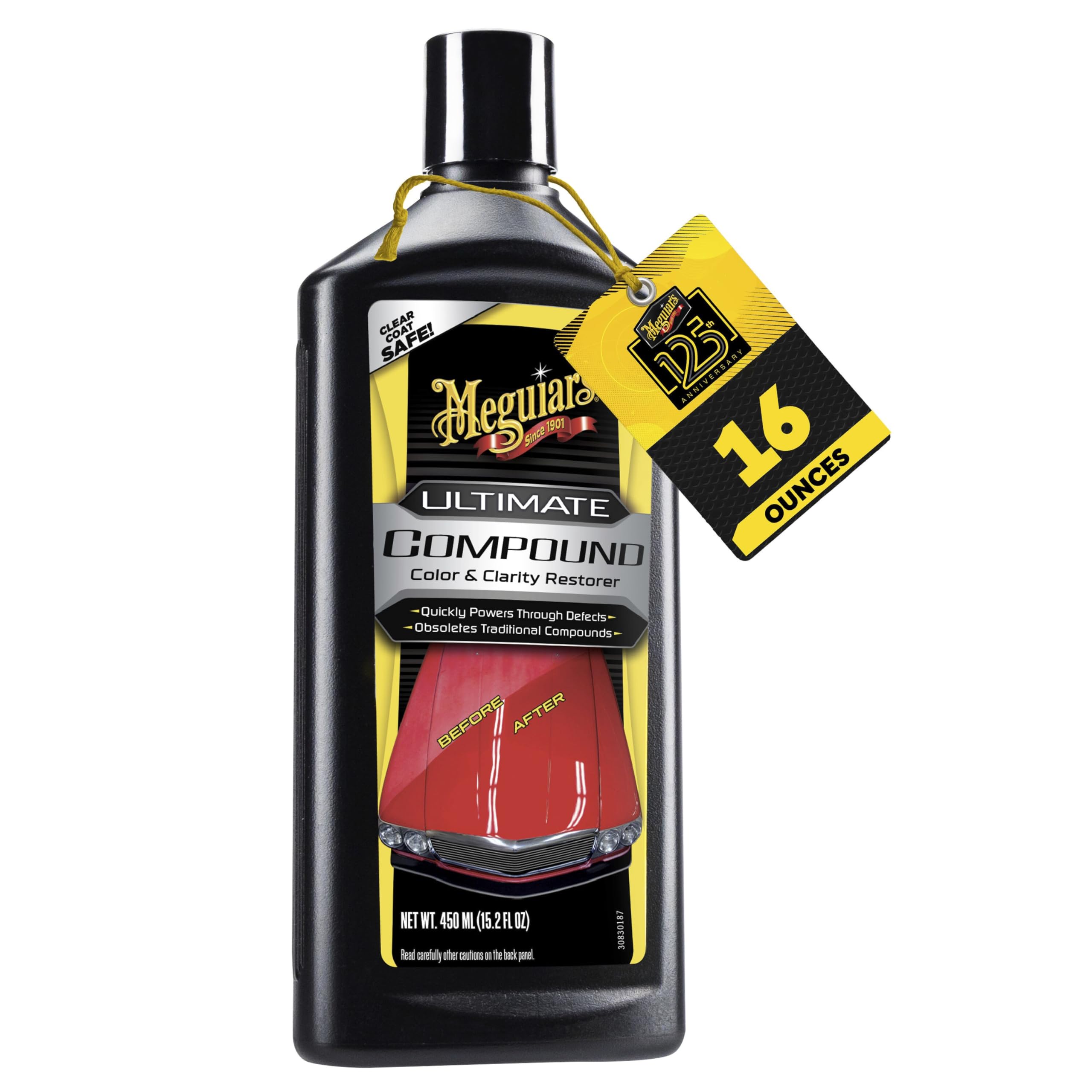 Meguiar's Ultimate Compound, Pro-Grade Car Scratch Remover, 15.2 Oz | Paint Corr