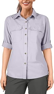 33,000ft Women's Shirt UPF 50+ UV Protection Outdoor Shirt Quick-Drying Casual Shirt Long Sleeve Functional Shirt Hiking Shirt for Fishing Safari Travel Golf