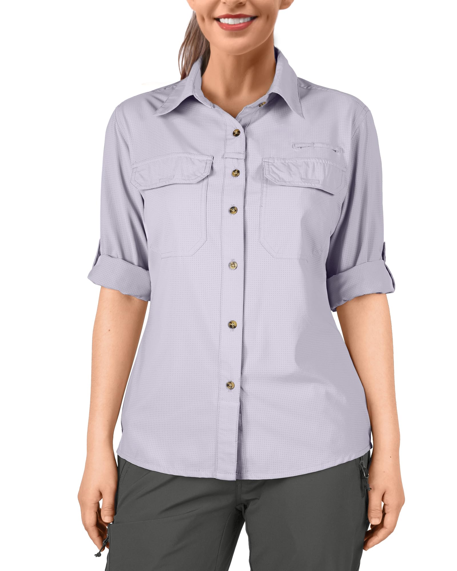 33,000ft Women's Shirt UPF 50+ UV Protection Outdoor Shirt Quick-Drying Casual S