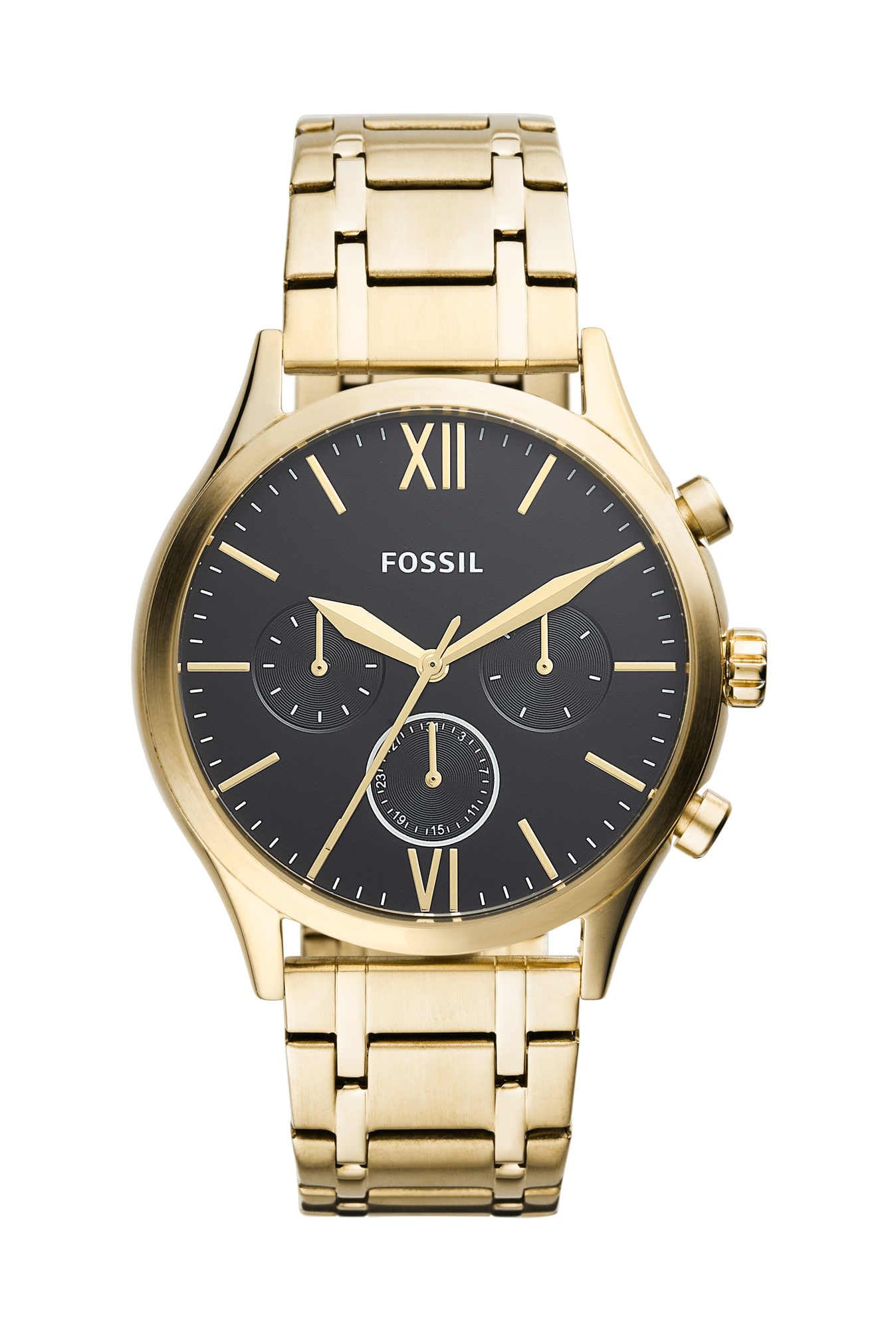 Fossil Fenmore Midsize Multifunction Gold-Tone Stainless Steel Watch BQ2366, Gol