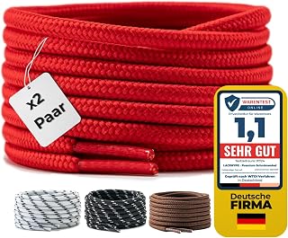 LaceHype 2 Pairs Round Shoelaces Diameter 0.5cm Polyester Boot Laces Work Outdoor Sports Shoe Laces Tear-resistant Laces