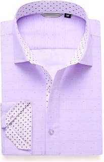 Alex Vando Mens Printed Dress Shirts Long Sleeve Regular Fit Fashion Shirt