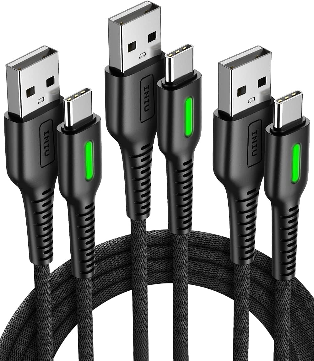 INIU USB A to USB C Cable, [6.6+6.6+1.6ft] QC 3.0 Fast Charging USB C Cable | Ny