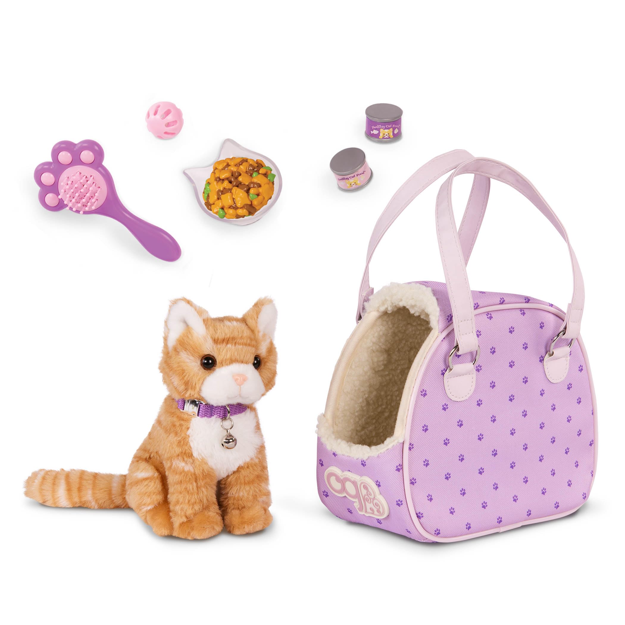Our Generation Hop in Cat Carrier, Pet Care Playset for Doll Play, Plush | 8-pie