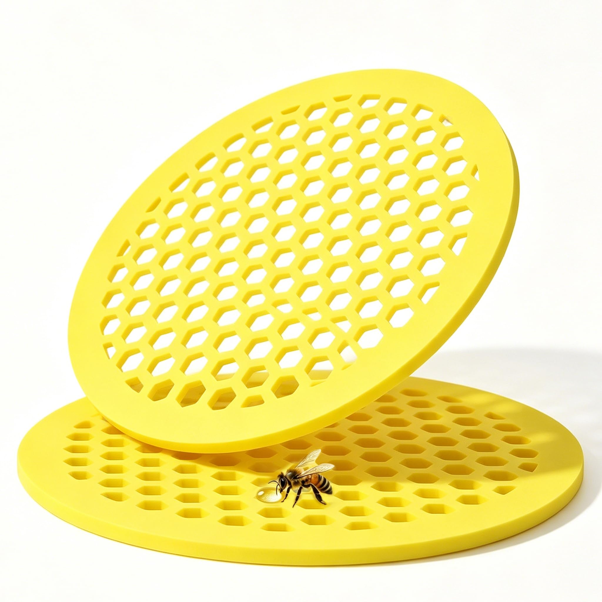 Elempony 2PCS Bee Watering Station for Garden, Floating Bee Water Feeder, EVA Fo