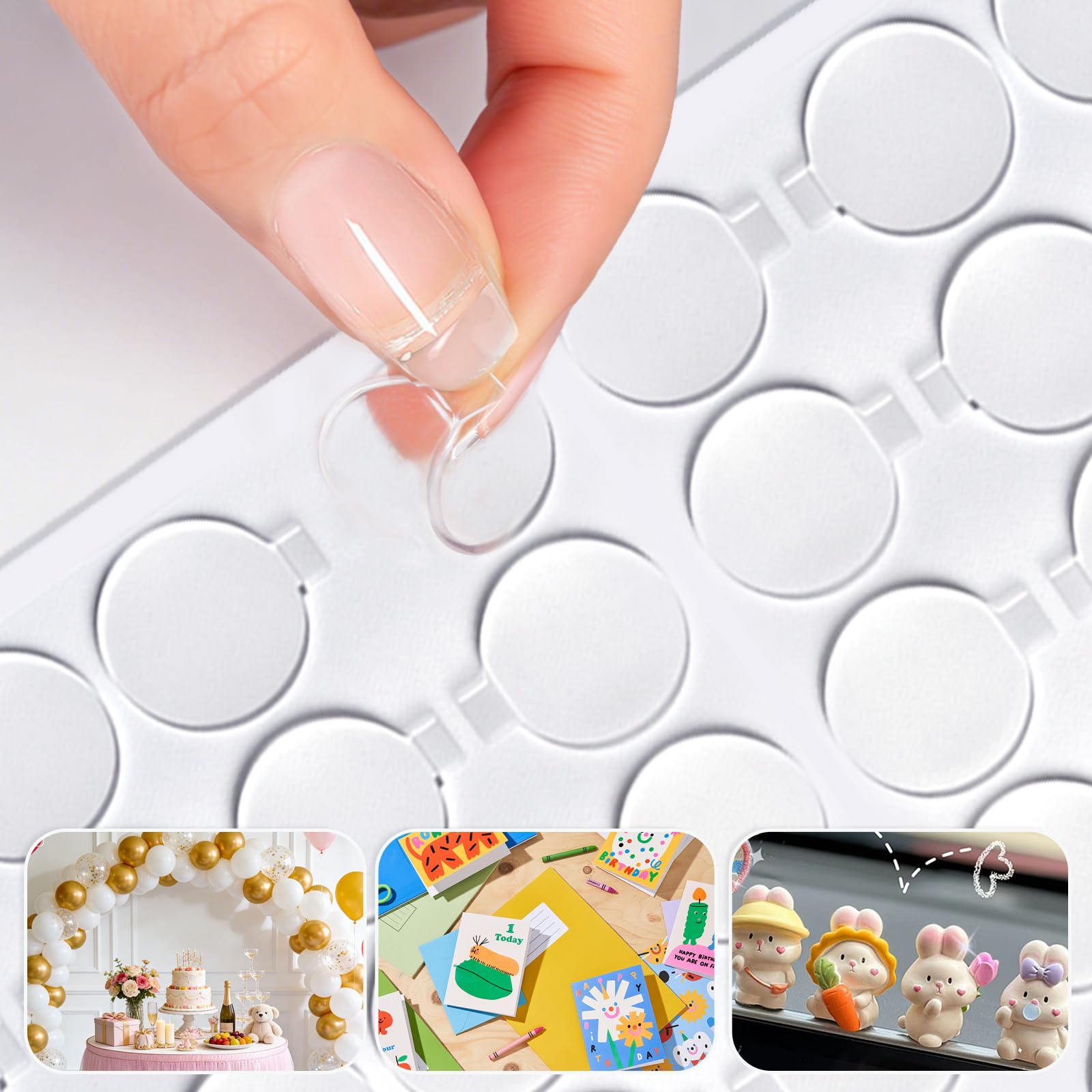 ZVP Removable Glue Dots for Balloon Poster Craft Decor (100, 0.78 in) | Serves a