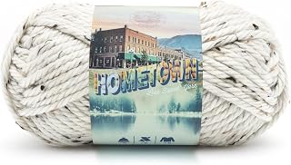 Lion Brand Yarn Hometown Yarn, Super-Bulky Yarn for Knitting, Crocheting, and Crafting, 1 Pack, Aspen Tweed