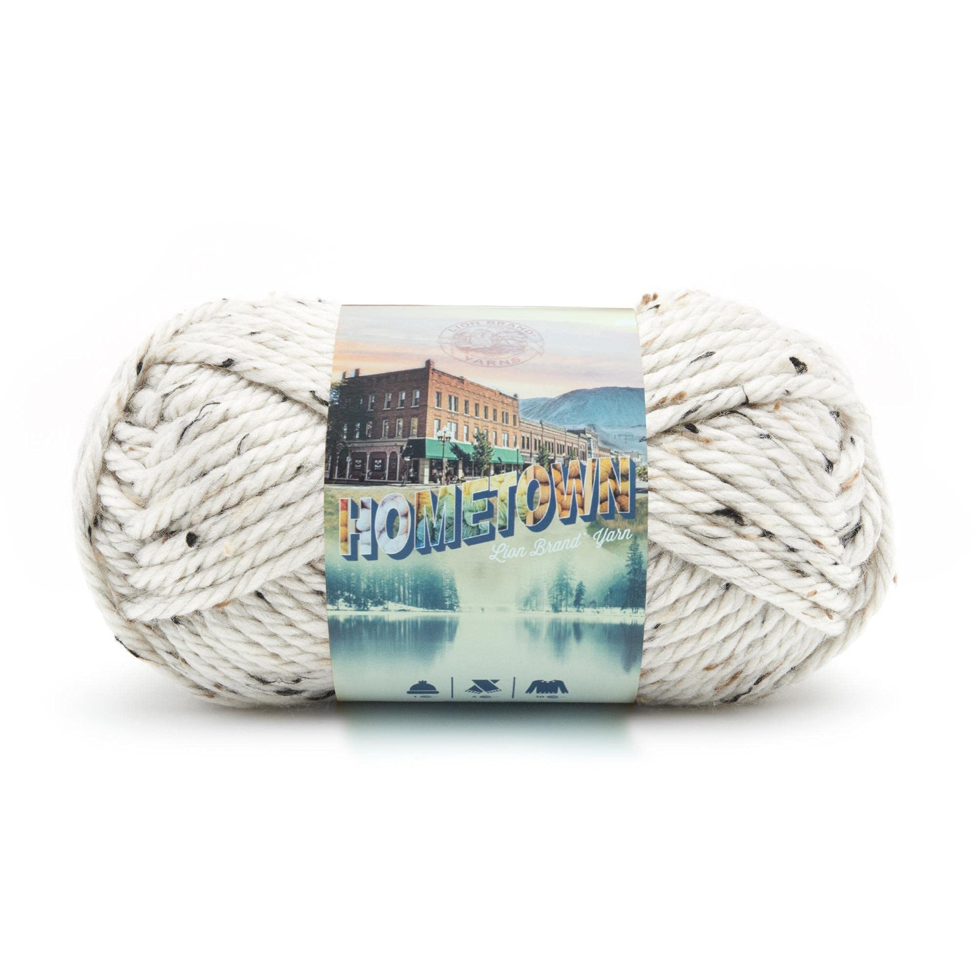 Lion Brand Yarn Hometown Yarn, Super-Bulky Yarn for Knitting, Crocheting, and Cr