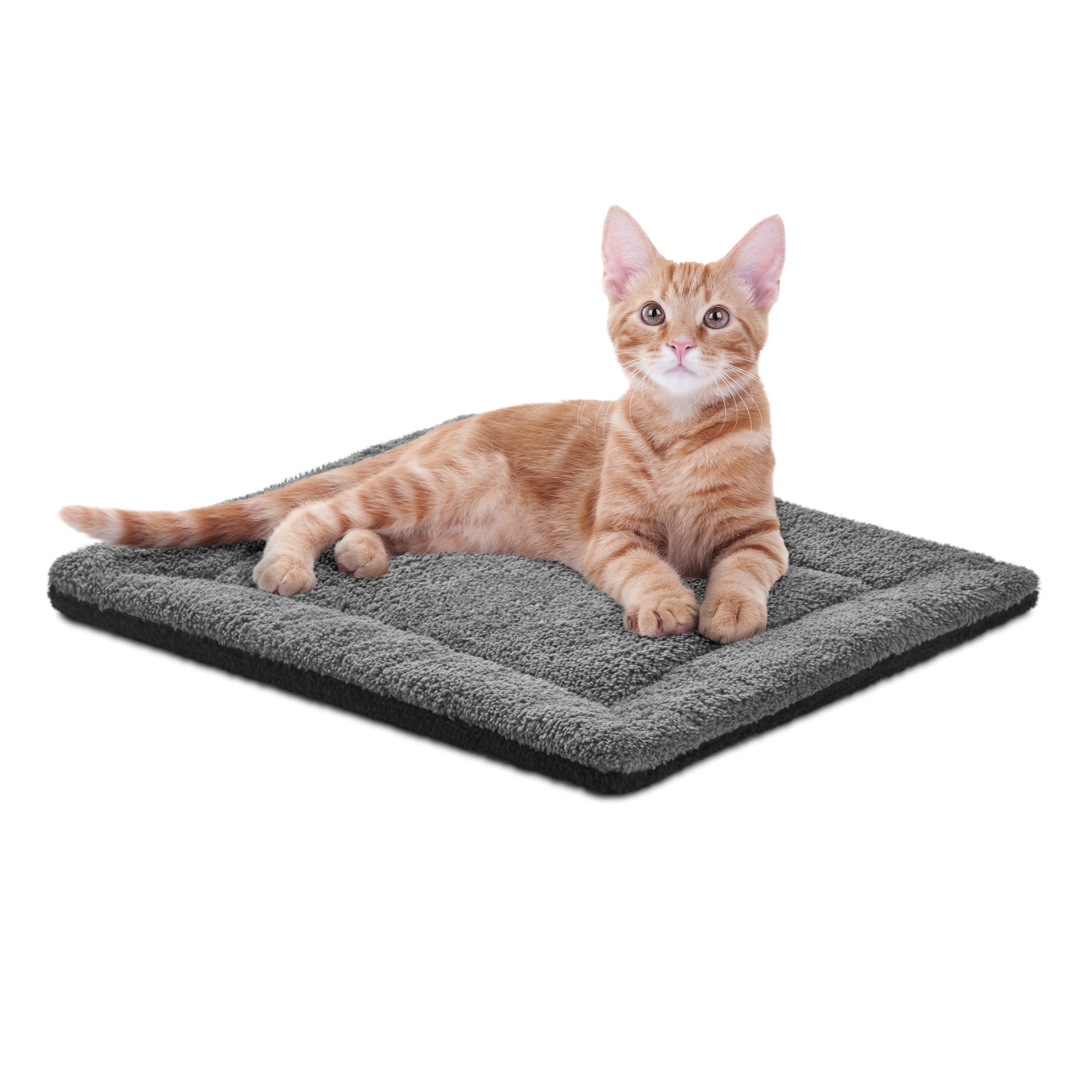 K&H Self-Warming Cat Bed Pad, Self Heating Pad, Small 21 X 17 Gray/ Black | Heat