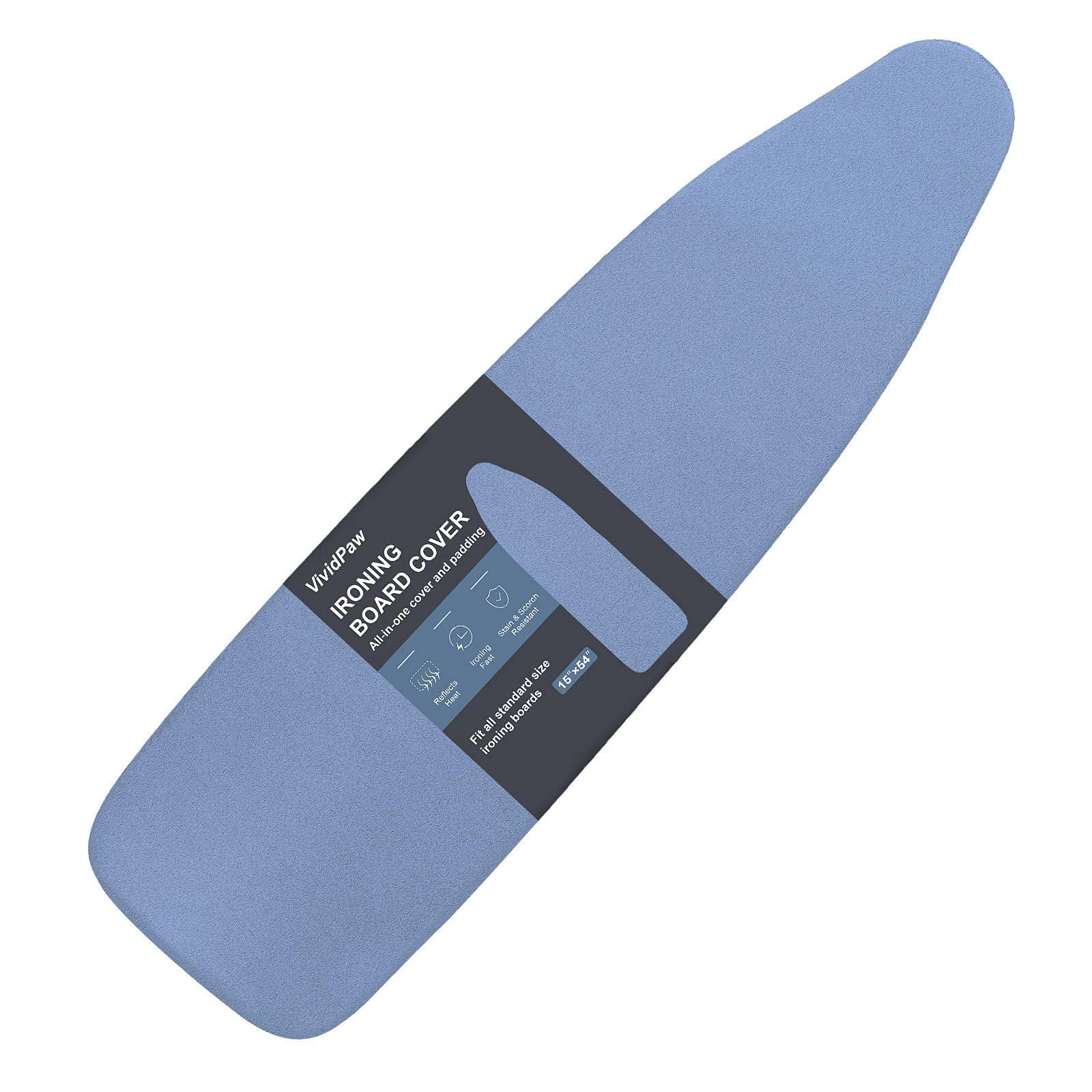 VividPaw Ironing Board Cover and Pad, Standard Size 15x54, Thick Padding | Elast