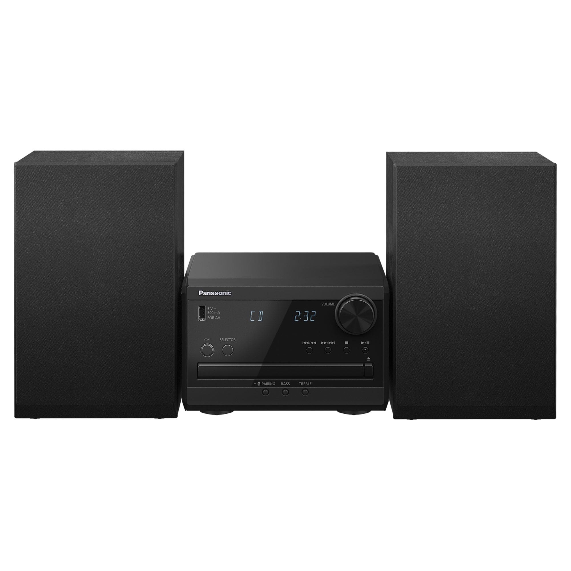 Panasonic Compact Stereo System with CD Player, Bluetooth, FM Radio and USB with
