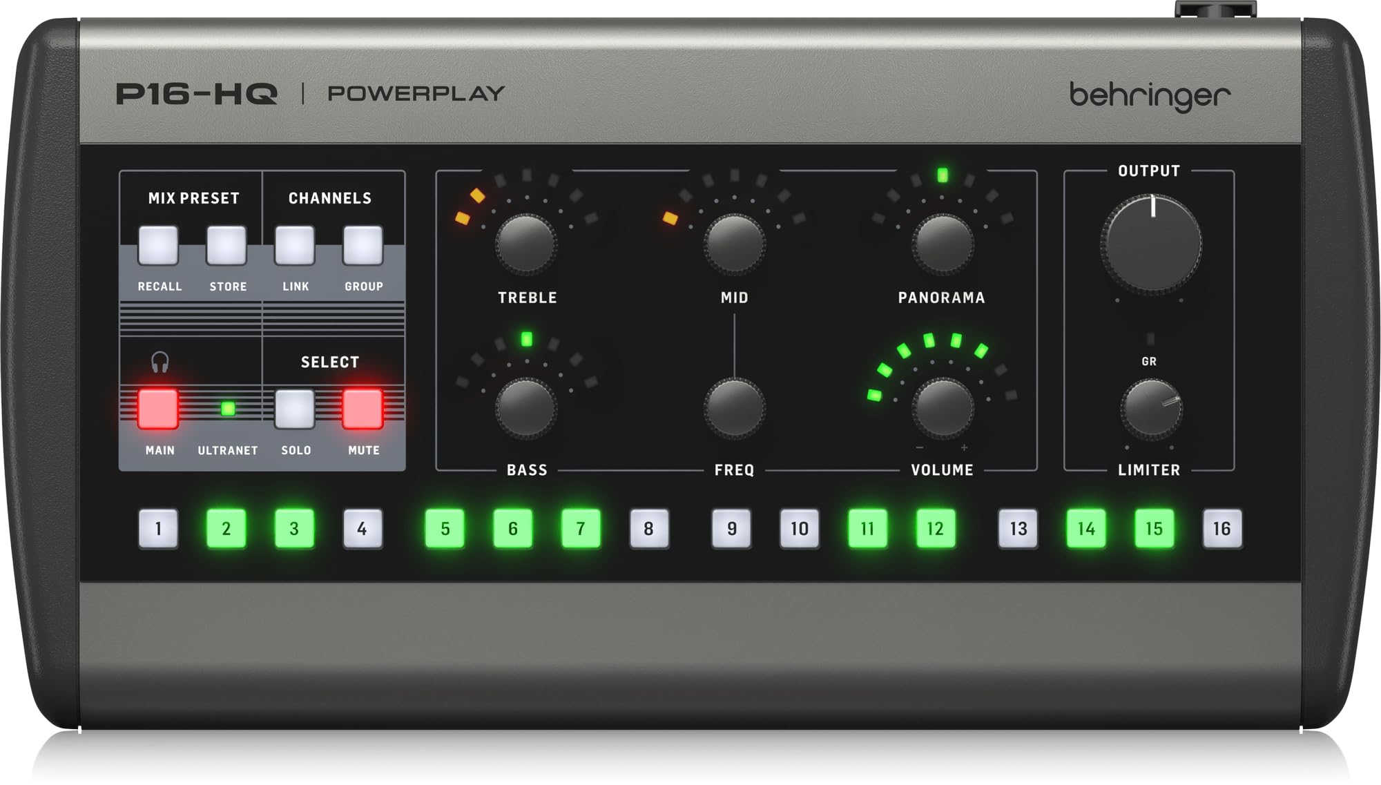 Behringer Powerplay P16-HQ 16-Channel Digital Personal Monitoring Mixer