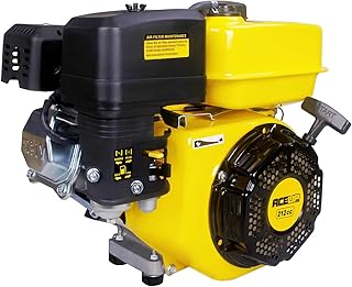Aceup 7HP 212cc Gas Engine Horizontal Shaft 3/4" with Steel Camshaft | 4 Stroke Gas Motor with Wear-Resistant Steel Camshaft & Shock Pad, Shaft 19mm Diameter, Recoil Start
