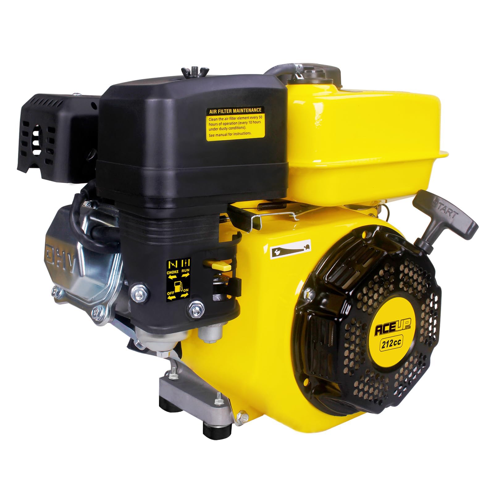 Aceup 7HP 212cc Gas Engine Horizontal Shaft 3/4" with Steel Camshaft | 4 Stroke 