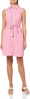 Tommy Hilfiger Womens Self Tie Sleeveless Shirt DressCasual Dress