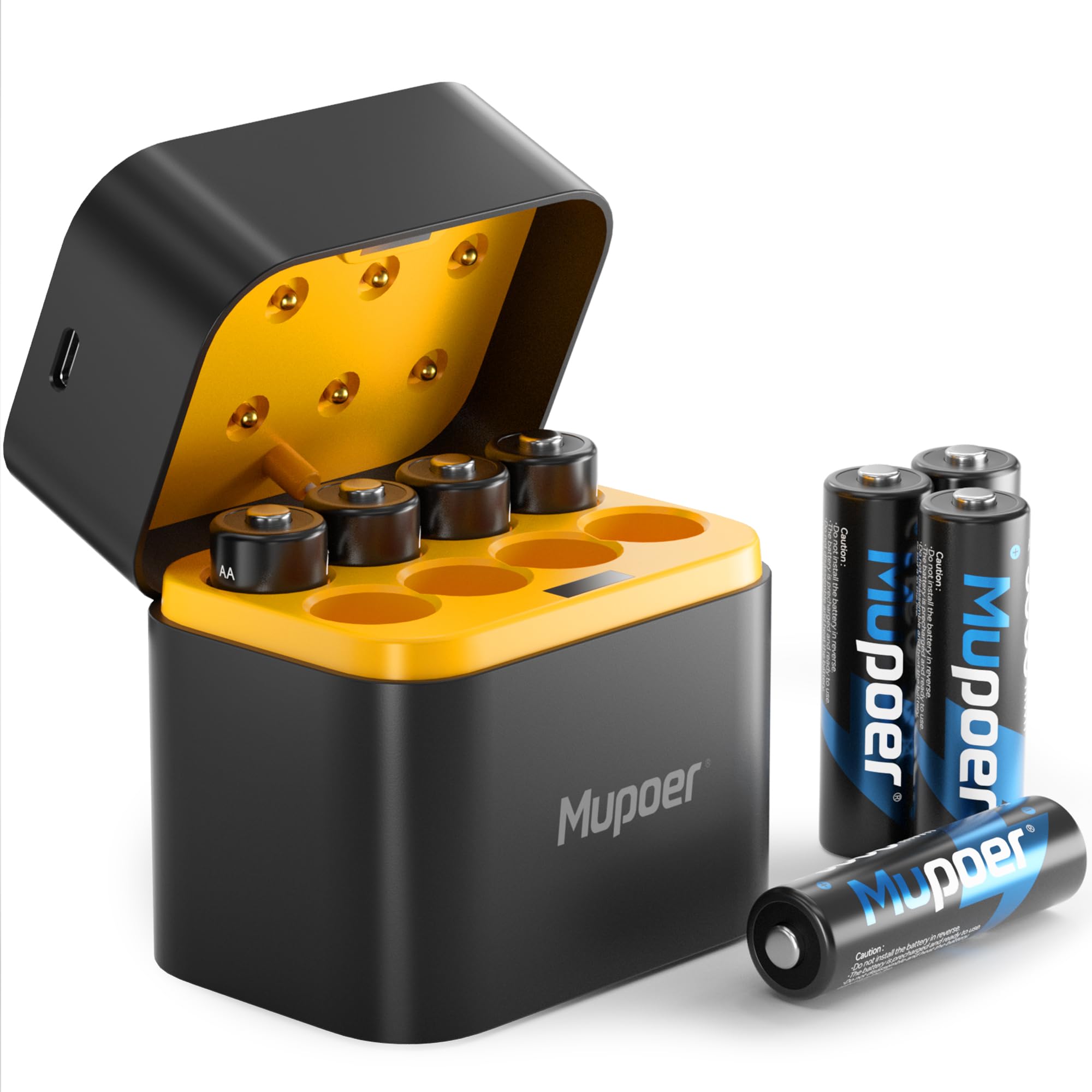 Rechargeable AA Batteries Lithium with Charger,8 pack 1.5V 3000mWh Double A Batt