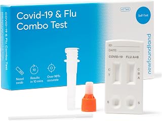 Newfoundland COVID & Flu Combo Test Kit - Dual Home Self-Testing for Influenza & COVID-19 - Rapid Results in 10 Minutes - Detects Coronavirus & Flu Strains - CE Certified (1)