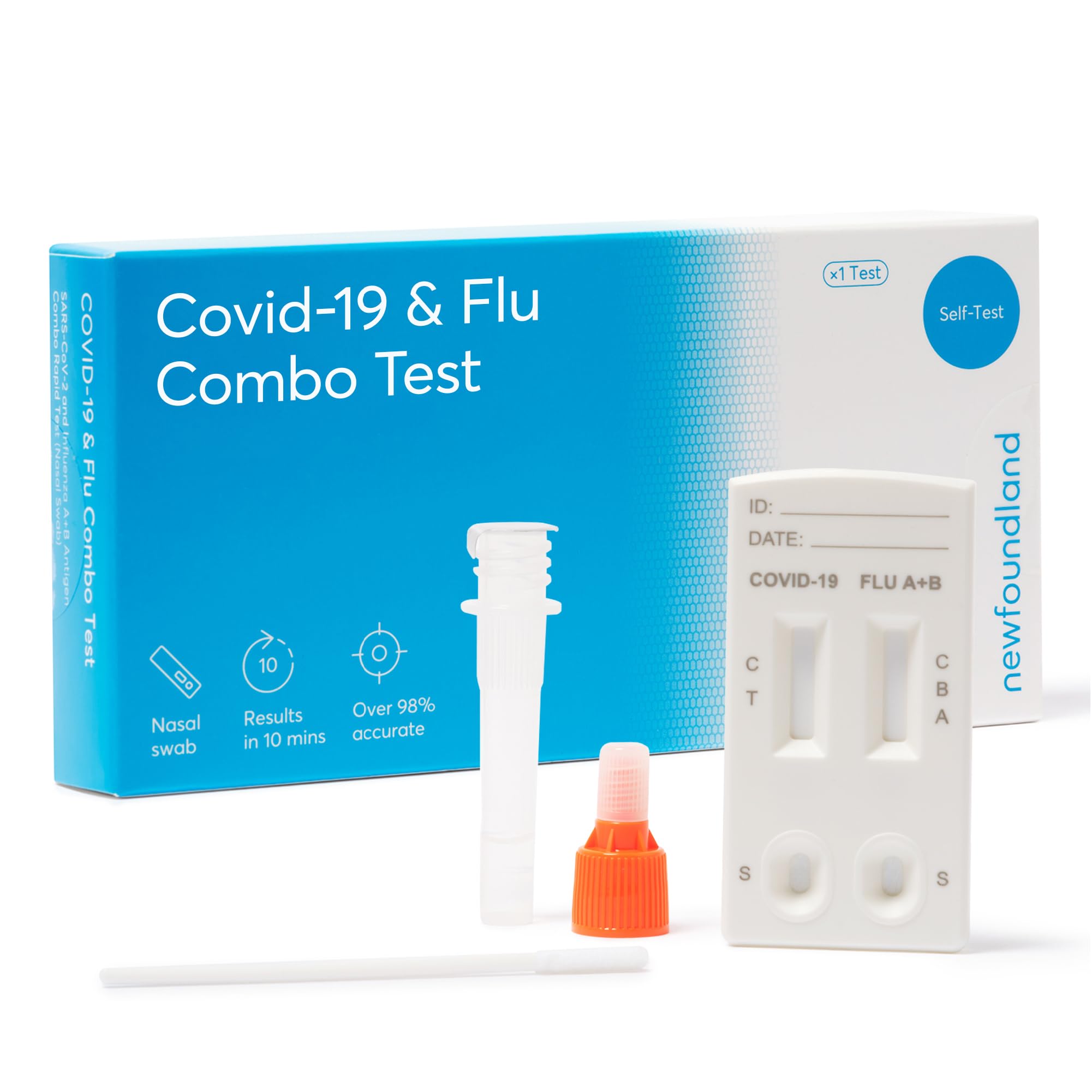 Newfoundland COVID & Flu Combo Test Kit - Dual Home Self-Testing for Influenza &