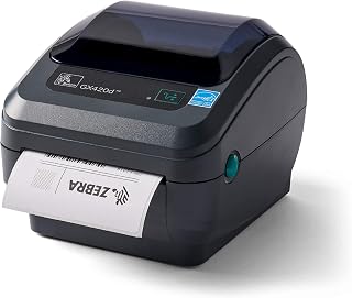 Zebra - GX420d Direct Thermal Desktop Printer for Labels, Receipts, Barcodes, Tags, and Wrist Bands - Print Width of 4 in - USB, Serial, and Parallel Port Connectivity (Renewed)