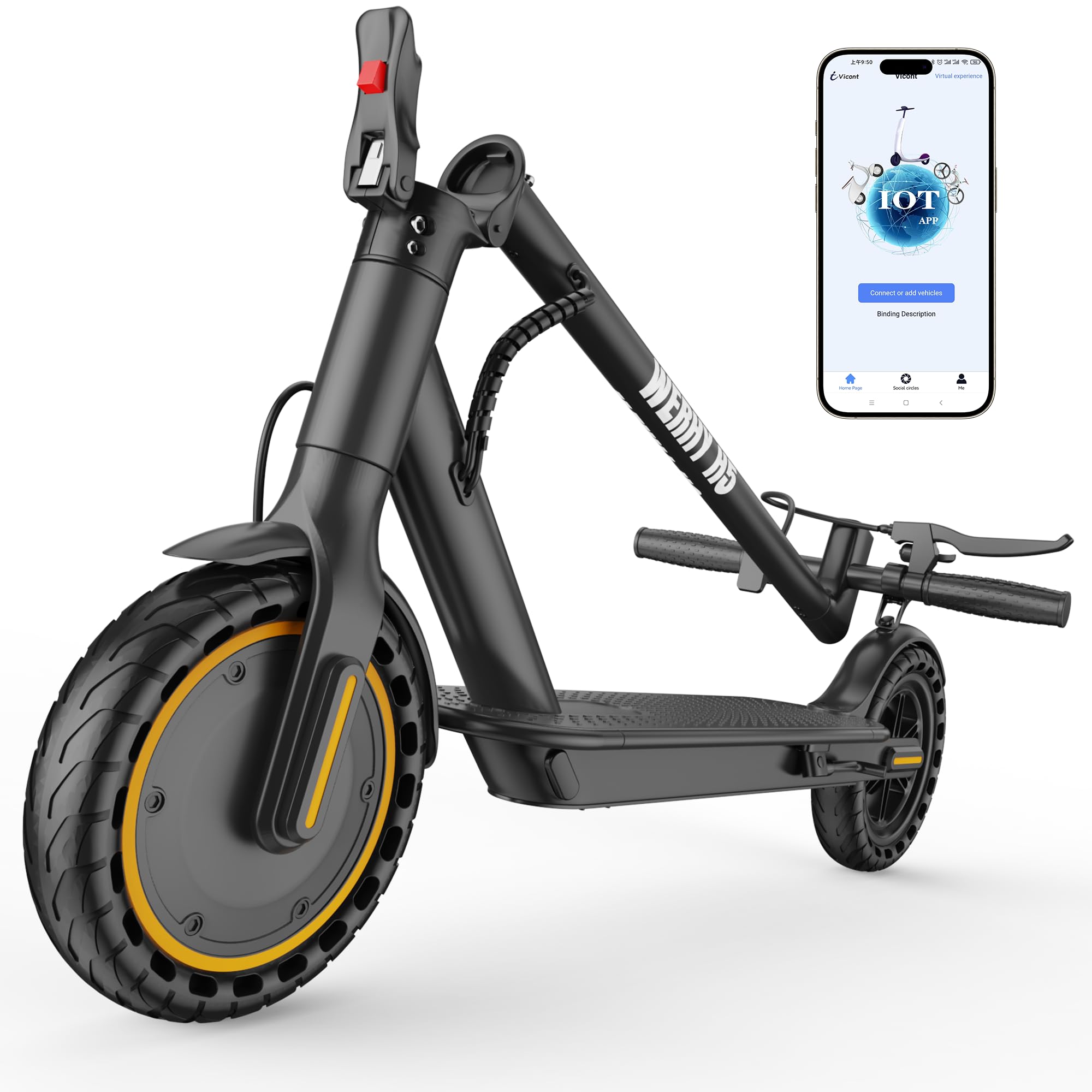WERHY Electric Scooter, 350W/500W Powerful Motor & 8.5''/10'' Tire | Longe Range