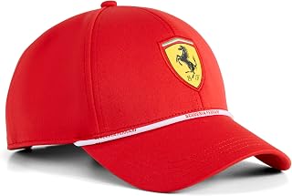 PUMA Scuderia Ferrari F1 Classic Logo Cap | Features a TPU logo and embroidered logo, Curved brim with adjustable rear fastener, Officially licensed