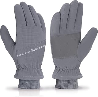 ihuan Thermo Fahrradhandschuhe Winter wasserdicht Herren & Damen - Winddicht & rutschfest. Touchscreen-Finger. Skifahren, Wandern, Laufen. Fleece-Futter.