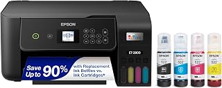 Epson EcoTank ET-2800 Wireless Color All-in-One Supertank Printer - Black | Cartridge-free print, scan, copy; up to 10 ppm, borderless photo printing; ideal for home and everyday use