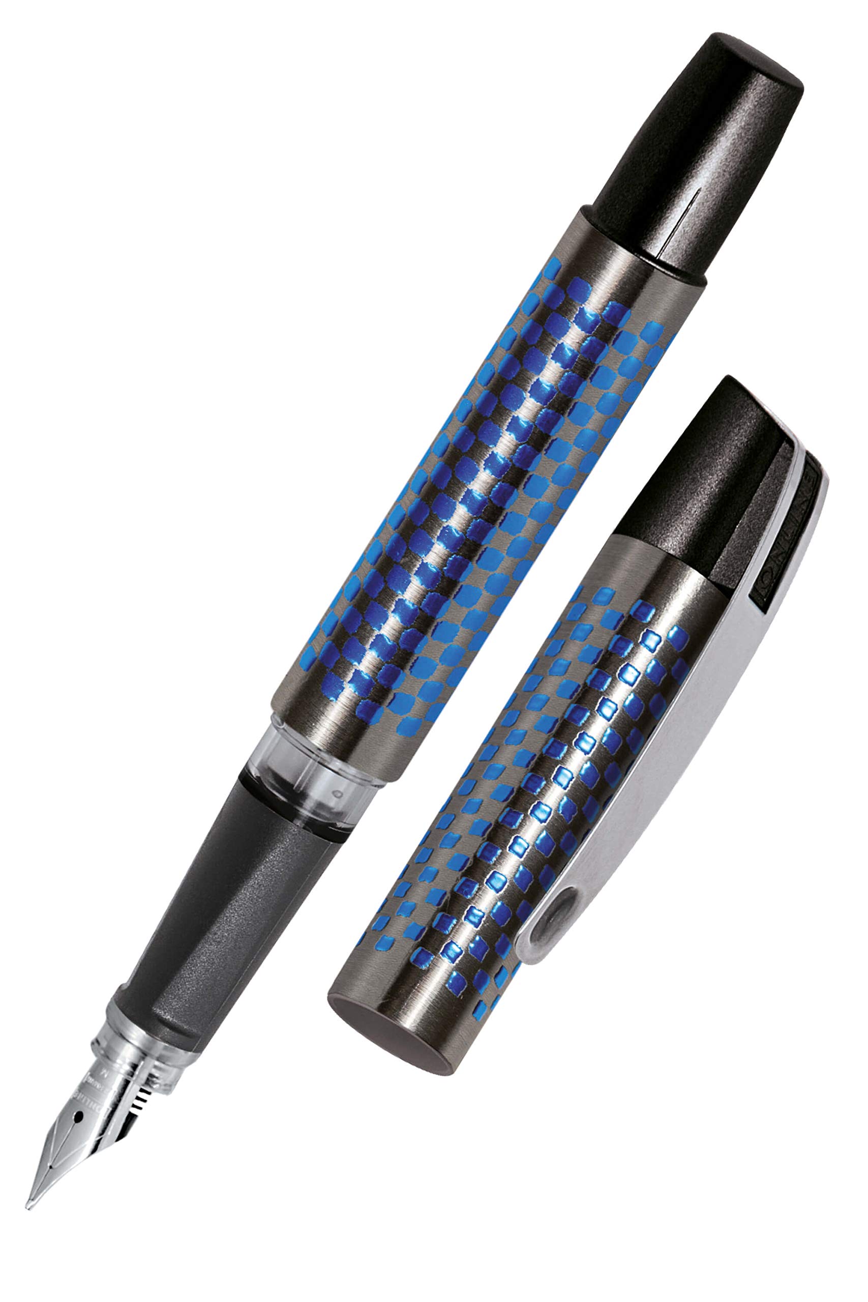 Online Campus Chess Blue Fountain Pen Ergonomic School Fountain Pen - Iridium M 