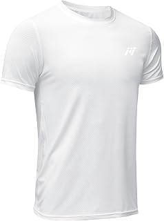 MEETWEE Sports Shirt Men's Running Shirt Short Sleeve Mesh Functional Shirt Breathable Quick-Drying Sports Gym Shirt Training Shirt for Men Summer